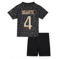 Fotbalové Dres Paris Saint-Germain Manuel Ugarte #4 Dětské Alternativní 2023-24 Krátký Rukáv (+ trenýrky)
